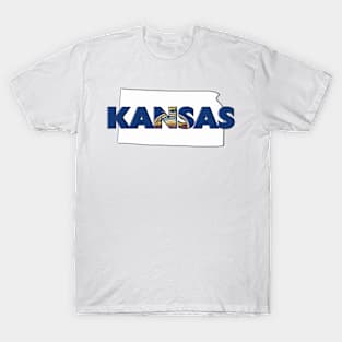 Kansas Colored State Letters T-Shirt